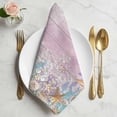 thumbnail image 2 of Summer Beach Starfish Cloth Napkins, Pink Coastal Ocean Conch Wood Grain Washable and Reusable Dinner Napkins Set of 2, Table Napkin for Kitchen Party Birthday Wedding Hotel Housewarming 20"x20", 2 of 9