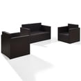 thumbnail image 5 of Afuera Living Transitional 3 Piece Wicker Patio Sofa Set in Brown and Gray, 5 of 6