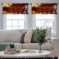 thumbnail image 4 of LALILO Kitchen Curtain Valance Halloween Trick Treat Rod Pocket Window Curtain 52"x 18" Set of 2, 4 of 5