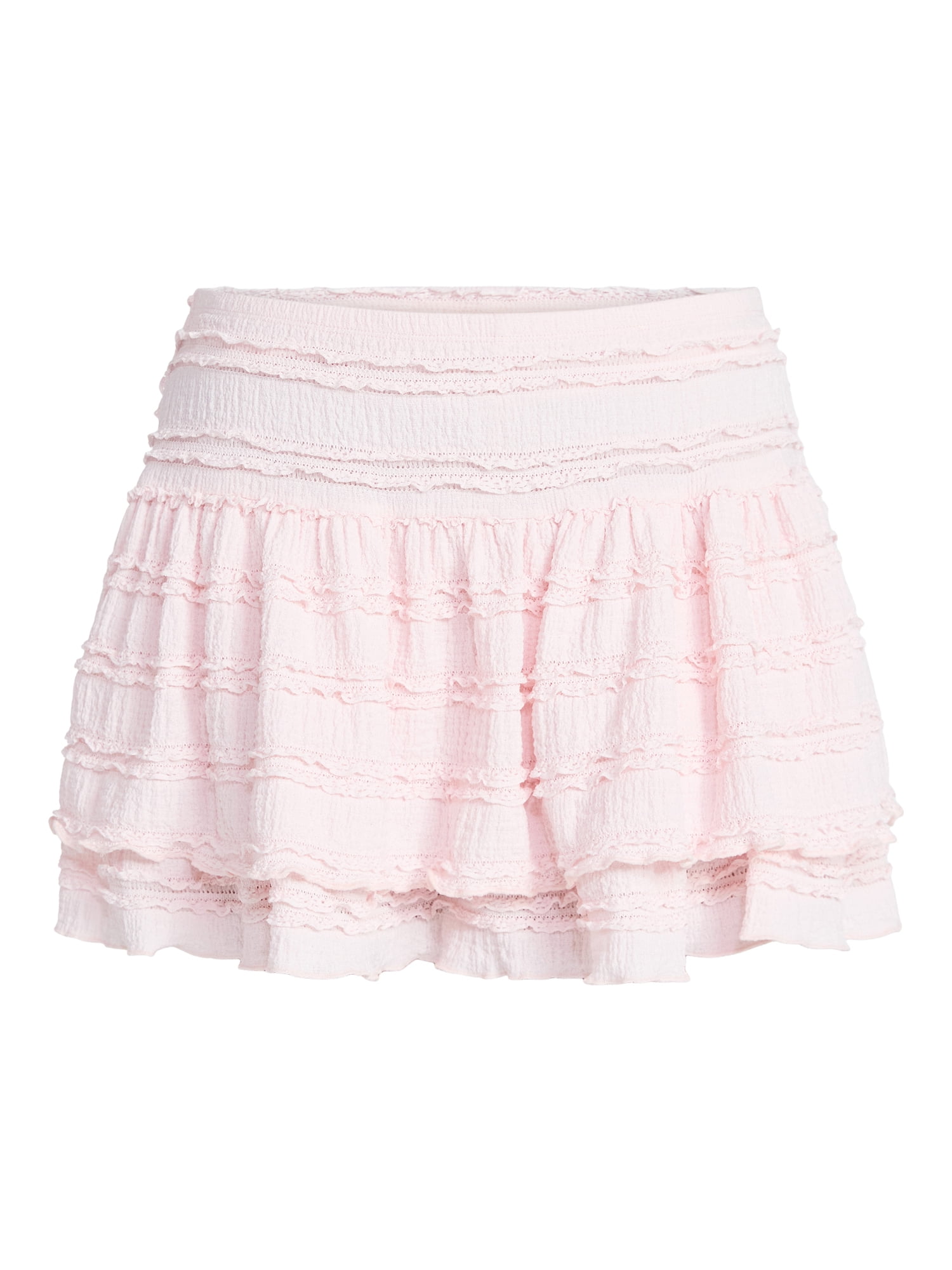 No Boundaries Lace Ruffle Mini Skort, Women's XXS-XXL