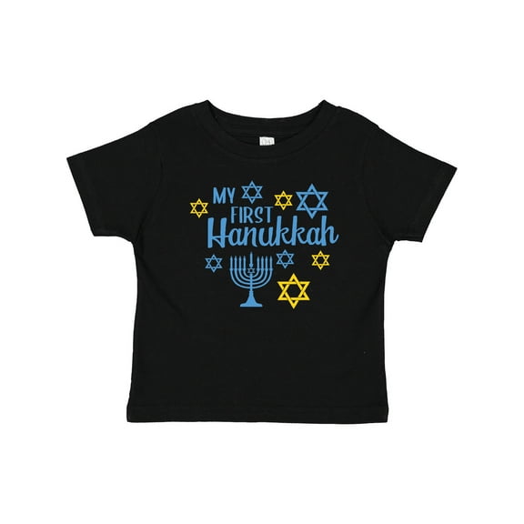 Inktastic My 1st Hanukkah with Menorah and Stars of David Boys or Girls Baby T-Shirt