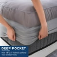 thumbnail image 5 of Ang Qi Queen Size Mattress Topper Plush Pillow Top, Down Alternative with 12-21Inch Deep Pocket, Gray, 5 of 6