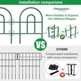 thumbnail image 5 of AMAGABELI Garden & Home 35Panels 18in(H)×50ft(L) Decorative Green Fences, 5 of 8