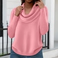 thumbnail image 6 of Cowl Neck Sweaters for Women 2026 Fall Winter Lightweight Long Sleeve Sweater Casual Loose Basic Knit Pullover Tops, 6 of 8