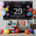 thumbnail image 4 of Happy 29th Birthday Banner,  Happy Birthday Party Decorations, Birthday Supplies Backdrop Décor, 5.9 X 3.6 Ft, 4 of 6
