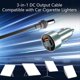 thumbnail image 4 of Cargador de Coche para Mini con Adaptador de Carga Rápida Multipuerto DC 5521 USB-C QC 3.0 y Cable de 3 Metros de Calibre 16 AWG., 4 of 5