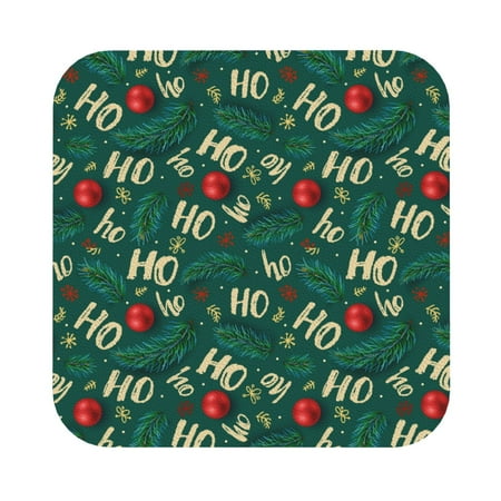 

Ocsxa Green Background With Ho Coasters for Drinks Leather Coasters Set of 4 for Coffee Table for Housewarming Kitchen Bar Decor