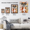 thumbnail image 3 of Artery8 Boxer Dog Lover Watercolour Floral Portrait Living Room Art Print Framed Poster Wall Decor 12x16 inch, 3 of 3