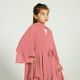 thumbnail image 5 of IBTOM CASTLE Kids Girls Muslim Abaya Dress Long Sleeve Chiffon Islamic Kaftan Robe Open Front Cardigan Prayer Dress with Hijab 5-6 Years Pink, 5 of 8