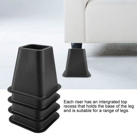 Furniture Risers Set Of 4 For Bed Chair Desk Table Bed Lifters Chair Raisers