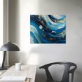 thumbnail image 4 of Nawypu Navy Blue and Gold Abstract Canvas Wall Art, Abstract Canvas Wall Art, Navy Blue and Gold Wall Decor, Blue and Gold Canvas Wall Art, Abstract Wall Decor, Living Room, Bedroom, Bathroom, 4 of 6