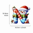 thumbnail image 1 of Acrylic 2D Christmas Cute Snowman Letter Hanging Decoration, Customizable Ornament with Ribbon Options for Tree or Gift, High-Resolution Print for Personalized Holiday Keepsake, 1 of 9