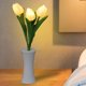 thumbnail image 4 of Lámpara de mesa de tulipán Luz LED de mesita de noche segura para decoración de café (A) Ndcxsfigh Para estrenar, 4 of 9