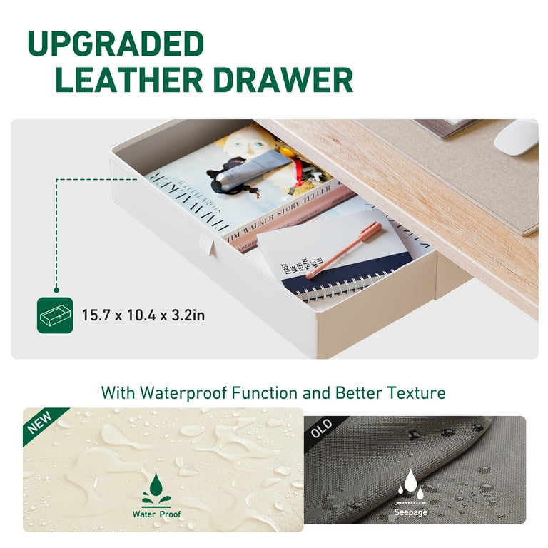 DESINO 63 x 24 Inches Electric Standing Desk with Drawer 