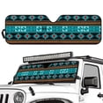 thumbnail image 2 of Yuyamidu Blue Aztec Windshield Sunshade for Wrangler Rubicon Sahara TJ JK JKU 2 & 4 Door Southwestern Tribal Car Sun Shade Blocks UV Rays and Keep Vehicle Cool, 2 of 7