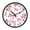 Pink Roses and Bows, variant on Voice Activated Clock with Glow Light 12 Inch Large Silent Wall Clock Battery Operated for Home Decor Red Roses with Water Droplets