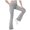 Grey, variant on Girl's Leggings Cross High Waisted Flare Pants Yoga Bootcut Pants Solid Color Full Length Bell Bottoms