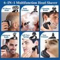 thumbnail image 2 of Afeitadoras de cabeza 9D para hombres calvos, kit de aseo para hombres mejorado 6 en 1, afeitadoras de cabeza calvas desmontables para hombres, pantalla LED húmeda/seca, maquinilla de afeitar eléctric, 2 of 5