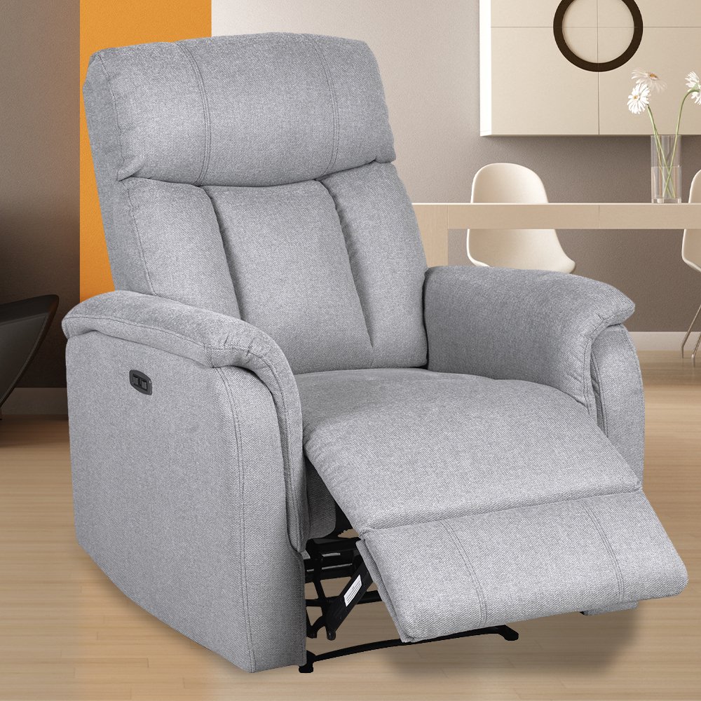 Power Motion Recliner Chair, Elderly Sofa Seat, Soft Fabric Upholstery