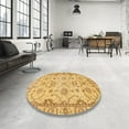 thumbnail image 3 of Ahgly Company Indoor Square Abstract Orange Oriental Area Rugs, 6' Square, 3 of 6
