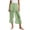 Green, variant on Women's Lace Trim Sheer Mesh Capri Pants Elastic Waist Drawstring Beach Cover-Up Pants for Summer Vacation & Casual Wear