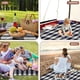 thumbnail image 3 of Manta de picnic portátil, 200 x 200 cm, tapetes de picnic impermeables extra grandes con asa de transporte, alfombras multiusos al aire libre para acampar, viajar, parque, playa, jardín, reunión familiar Sincero Electrónica, 3 of 4