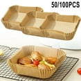 thumbnail image 4 of Disposable Square Air Fryer Paper Liner Non-Stick Baking Paper Liners 50-100Pcs, 4 of 4