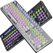 1 Set 108 Keys Crystal Round Keycap Set for Mechanical Keyboards Gaming white