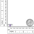 thumbnail image 6 of Gem Stone King 10K White Gold Purple Amethyst Engagement Ring for Women | 0.52 Cttw | Emerald Cut 6X4MM | Gemstone February Birthstone | Size 8, 6 of 6