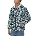 thumbnail image 3 of Vsdgher Angry Shark Mens Hoodies Zip Hoodie, Hoodies for Men, Zip-up Hooded Sweatshirt-Large, 3 of 5