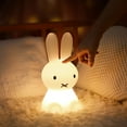 thumbnail image 2 of Lindo Conejito Luz Nocturna Regalos para Habitación de Niños Guardería Dormitorio de Bebé Niñas Adolescentes Decoración de Habitación Kawaii, Linda Lámpara de Conejito de Silicona Recargable, 2 of 5