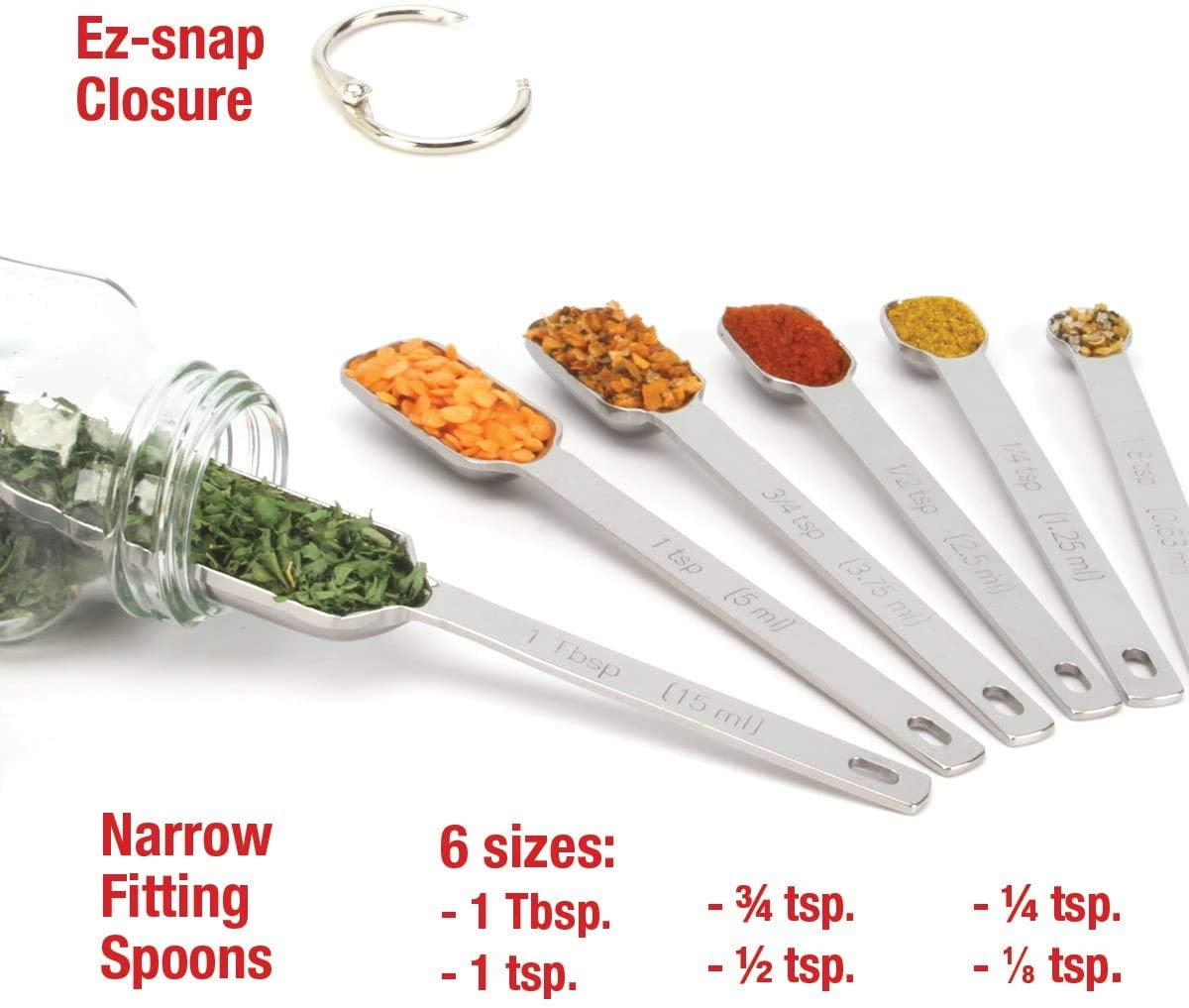 2 Lb Depot Black Measuring Spoons Set of 7 - Bonus Leveler, Rust Proof,  Heavy Duty, Set of 7 - Ralphs