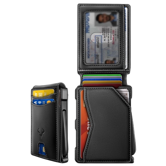 Cartera BULLIANT con Clip Metálico para Dinero y Cuero, para Hombres, Capacidad para 13 Tarjetas, Protección RFID