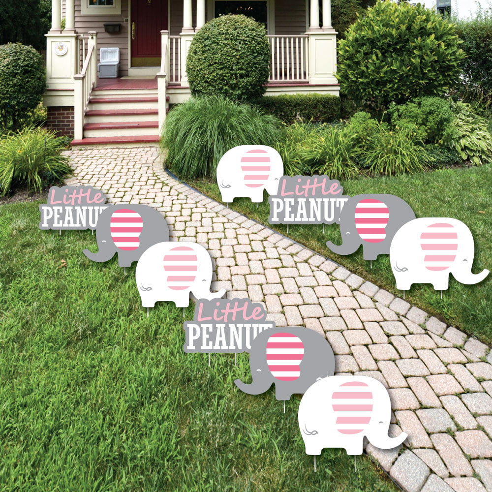 Pink Elephant Lawn Decorations Outdoor Girl Baby Shower Or Birthday Party Yard Decorations 10 Piece Walmart Com Walmart Com,Forest Green Colours That Go With Green Clothes