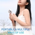 thumbnail image 5 of Dailihome Purple Handheld Mini Fan, 3 Speed Adjustable USB Rechargeable Battery Operated Fan, Compact Personal Travel Fan for Makeup Eyelash and Outdoor Activities, 5 of 9