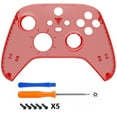 thumbnail image 6 of eXtremeRate Clear Red Replacement Faceplate Custom Front Housing Shell for Xbox Core Wireless Controller, 6 of 7