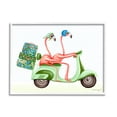 thumbnail image 2 of Stupell Industries Flamingo Couple Riding Motor Scooter Packed Luggage Graphic Art White Framed Art Print Wall Art, Design by Amelie Legault, 2 of 5