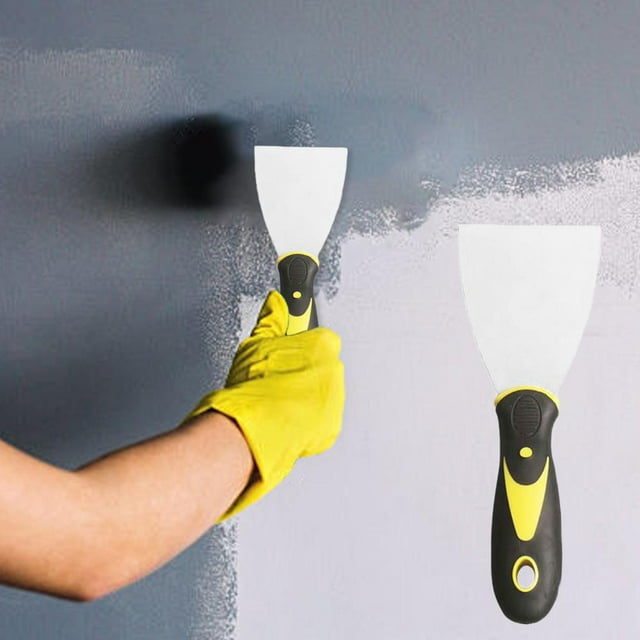Feltree Double Color Handle Carbon Steel Parget Knife Suitable for Home Industrial Cleaning Plaster Board Removal Plastering Paint Scraper Tool No Rust