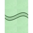 thumbnail image 1 of Ahgly Company Machine Washable Indoor Rectangle Transitional Mint Green Area Rugs, 2' x 4', 1 of 7