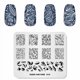 thumbnail image 1 of Rolabling Nail Art Stamping Plates Plantillas de estampado de hojas Plantilla de placa de uñas Plantilla de placa de imagen Herramienta de uñas (NA019), 1 of 5