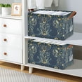 thumbnail image 2 of Yayeee Foldable Storage Basket for Shelves Waterproof Cloth Bins with Handles, Shadowy Forest Pattern, 2 of 7
