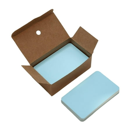 BLESIYA 100 Pieces Small Blank Business Cards Paper Cardstock 3.5 x 2" Card Stock Thanks Blue
