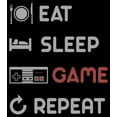 thumbnail image 2 of Boy's Nintendo Eat Sleep NES Game Repeat  Graphic Tee Black Medium, 2 of 5