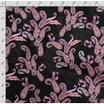 thumbnail image 4 of Soimoi Asian Paisley Printed, Japan Crepe SatinFabric, by The Yard 54 Inch Wide, Decorative Sewing Fabric for Dresses Kimonos Gowns, Purple & Black, 4 of 5
