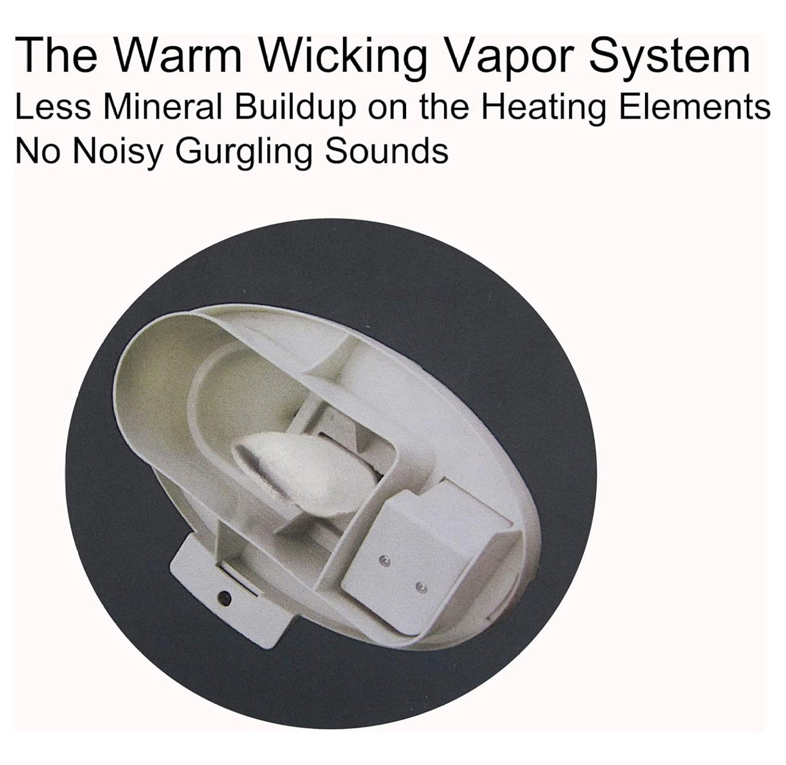 U-32030 3.5 Gallon Warm Mist Humidifier with Wicking Vapor System,White/Clear