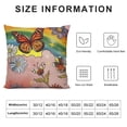 thumbnail image 5 of Qinduosi Vintage Flower Square Cushion CoversCute Butterfly Sun Moon Reversible Throw Pillow Covers Cases Retro Floral Boho Pink Throw Pillowcases for Sofa Couch Chair White, 5 of 5
