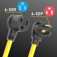 thumbnail image 2 of TOOLIOM 50FT Welder Extension Cord 10AWG 6-50P to 6-50R Power Extension Cord for Welding Machines with ETL Approved, 2 of 4