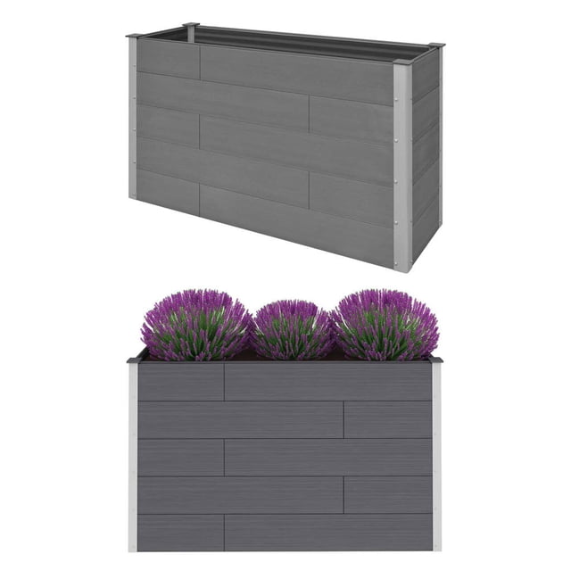 vidaXL Jardin Surélevé WPC 150x50x91 cm Gris