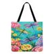 thumbnail image 1 of Bolso de compras de hombro con estampado de flores Bolso de mano grande informal (40 * 40 cm) C Tmvgtek Para estrenar, 1 of 4