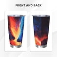thumbnail image 3 of Fotbe Wolf Pattern 20 oz Tumbler Stainless Steel Vacuum Insulated Coffee Ice Cup Double Wall Travel Flask Leak-proof Coffee Cup-Without Straw, 3 of 8